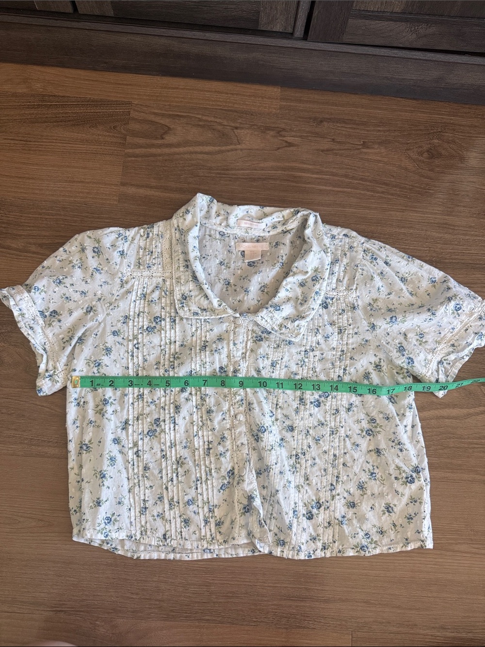 Rachel Ashwell 100% Cotton Poplin Floral Blouse M